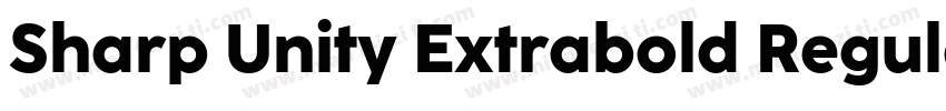 Sharp Unity Extrabold Regular字体转换